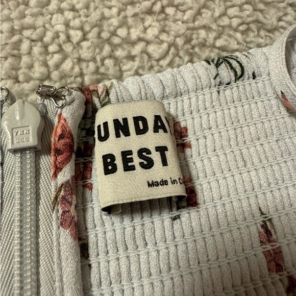 Sunday Best Jackson Spaghetti-strap Mini Dress Aritzia Blue Floral - Picture 11 of 16